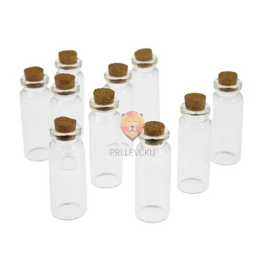 Steklenička s plutastim pokrovčkom 22x60mm 1 kos