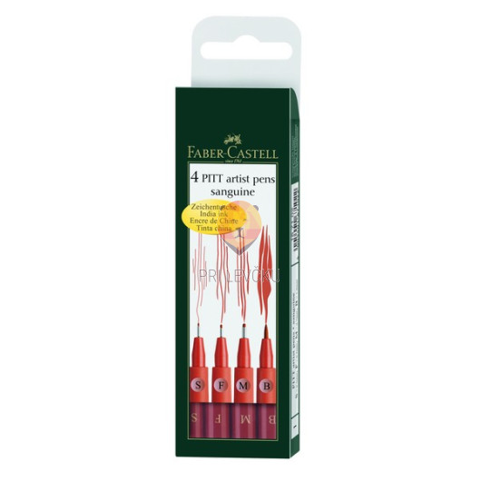 Pigmentiran tuš Pitt Artist Pen set pisal Sanguine 4 kosi 
