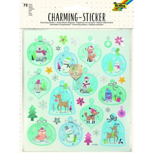 Nalepke Charming sticker Novo leto 73 kosov