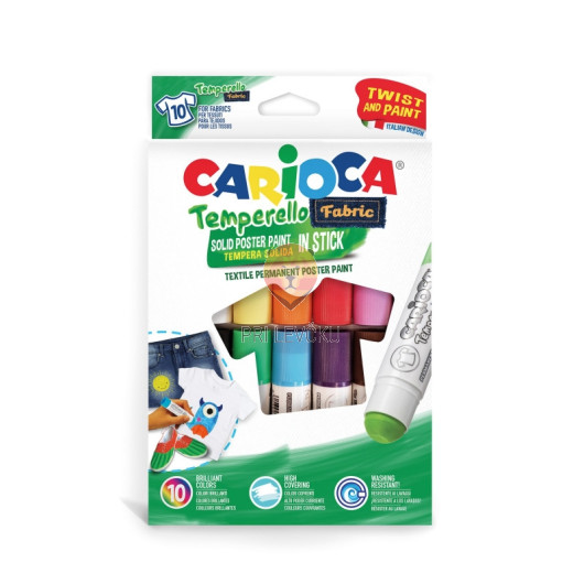 Trda tempera v stiku za tekstil Temperello Fabric 10 kosov 