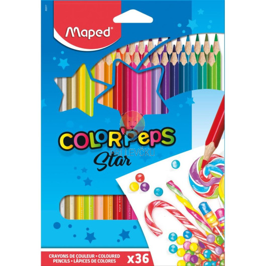 Barvice Color’Peps Star komplet 36 kosov