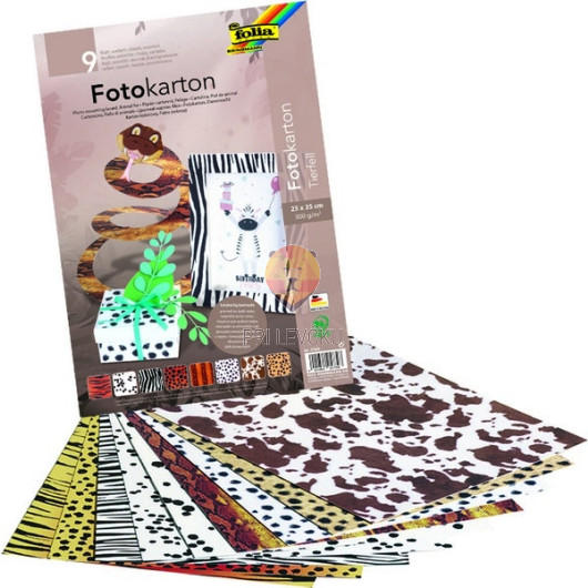 Motiv blok Živalski vzorci 25x35cm 300g/m2 9 listov