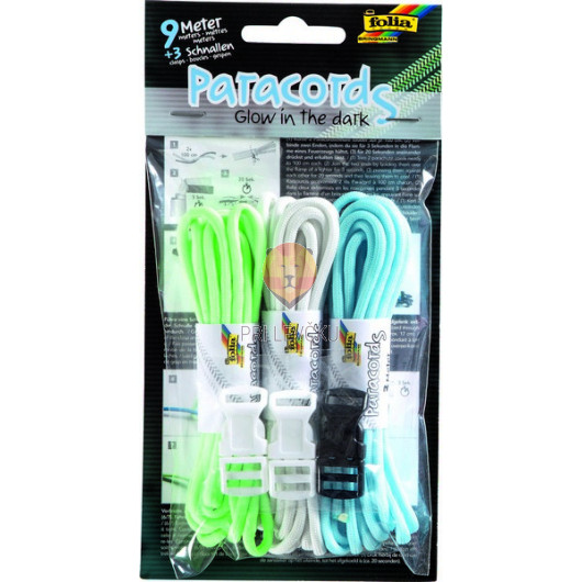 Paracord vrvice Glow in the dark 9 metrov 