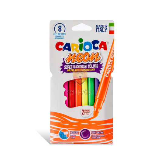 Flomastri Neon Carioca 8 kosov