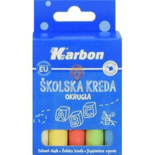Karbon barvne šolske krede 10 kosov 