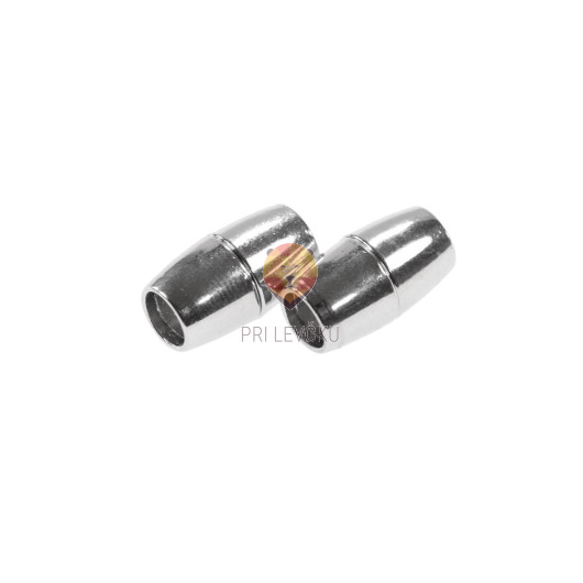 Magnetni zaključek 16 x 8 mm, platinast, 2 kos