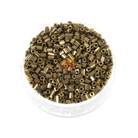 Perle kovinske palčke zlate barve 3mm 16g 