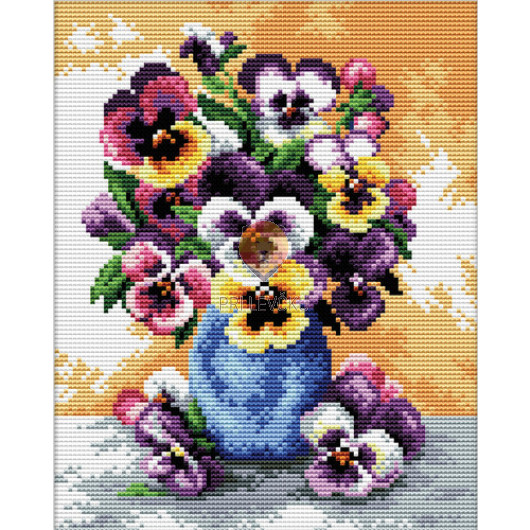 Set gobelin Mačehe v vazi 17x22cm