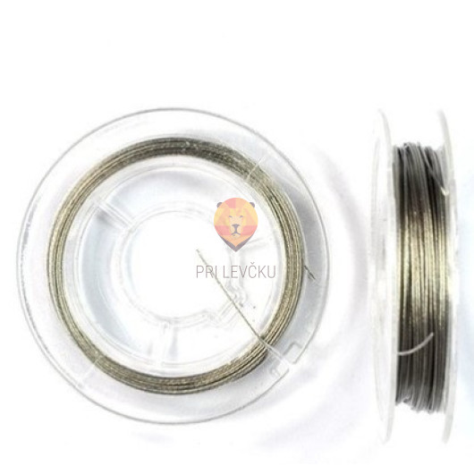 Najlonska žica platinaste barve 0,38 mm x 10 m