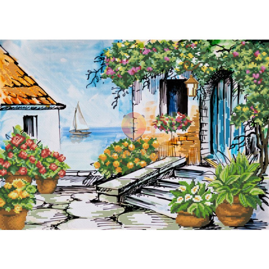Set gobelin Morski paradiž 48,8x43,6cm