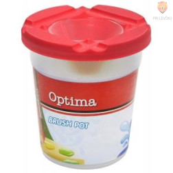 Lonček za vodo in odlaganje čopiča s pokrovom 1 kos