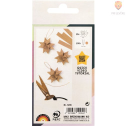 Set trakov za 25 mini quilling zvezdic Natur