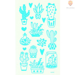 Nalepke za transferno folijo Cactus 17 kosov+3 folije