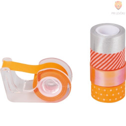 Dekorativni lepilni trakovi Neon accents oranžno rdeči 3mx12mm 5 kosov