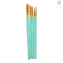 Set čopičev 4 različnih oblik iz poliamidne dlake 5 kosov