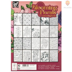 Pobarvanka Colouring book 20 motivov 250g/m2 Blooming florals