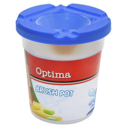 Lonček za vodo in odlaganje čopiča s pokrovom 1 kos