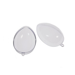 Jajce prozorno dvodelno 8cm 1 kos