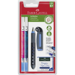 Nalivnik Scribolino za levičarje temno moder Faber-Castell set 4 kosi