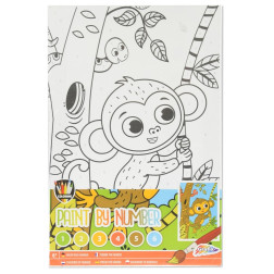Platno pobarvanka po številkah Opica set 20x29cm