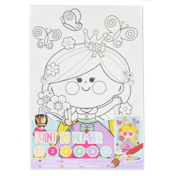 Platno pobarvanka po številkah Princeska set 20x29cm