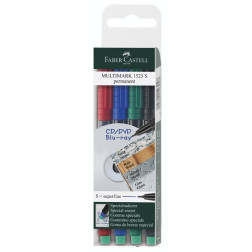 Multimark permanentni flomastri Faber Castell 1523 S 4 kosi