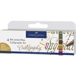 Kaligrafski komplet Pitt Artist Pen Faber-Castell 4 kosi