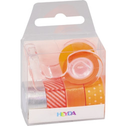 Dekorativni lepilni trakovi Neon accents oranžno rdeči 3mx12mm 5 kosov
