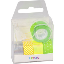 Dekorativni lepilni trakovi Neon accents zeleno rumeni 3mx12mm 5 kosov