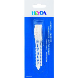 Bela papirnata samolepilna bordura Valovi 17mmx2m