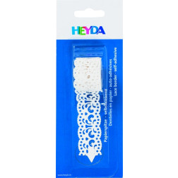 Bela papirnata samolepilna bordura Filigran 24mmx2m
