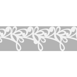 Bela papirnata samolepilna bordura Rokoko ornament 14mmx2m 