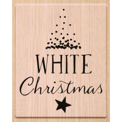 Lesena štampiljka White Christmas 1 kos