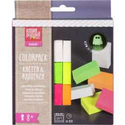 Set modelirne mase za izdelavo radirk ZGNETI IN RADIRAJ NEON 6x20g