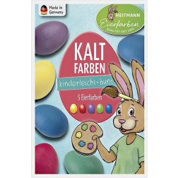 Barva za jajca v barvni tableti 5 kosov