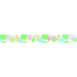 WASHI Lepilni trak Hello s potiskom folije 15mmx5m