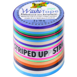 Set washi lepilnih trakov Stripes Neon II 3 kosi 