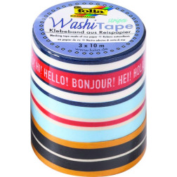 Set washi lepilnih trakov Stripes Classic 3 kosi 