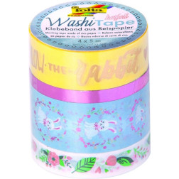 Set washi lepilnih trakov Follow the Rabbit 4x5m