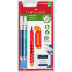 Nalivnik Scribolino za levičarje rdeč Faber-Castell set 4 kosi