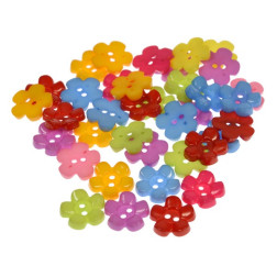 Gumbi rožice barvni miks, 15 mm, 14 g