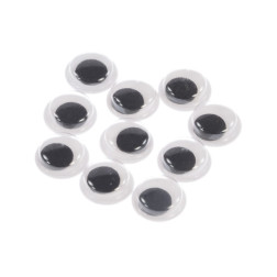 Oko gibljivo okroglo samolepilno 10mm 10 kosov