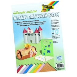 Reliefni karton Lattice Metallic barvni miks 23x33cm 10 listov 