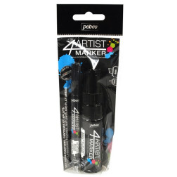 Set 2 črnih oljnih flomastrov 4Artist debelina konice 2mm + 8mm