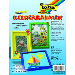 Kartonasti okvirji za sestavljanje dimenzij 24,5x18,5cm 5 barv 25 kosov