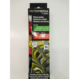 MIXED MEDIA Ceramic in Vitrail set 6x20ml 