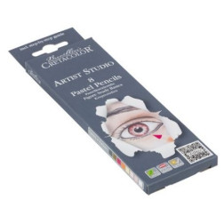 Set suhih pastelov v svinčniku za portretno risanje Artist Studio Line 8 kosov