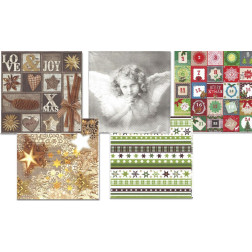 Prtički za servietno tehniko love and joy 5 motivov 10 kosov