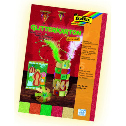 Karton z bleščicami 24x34cm barvni miks Oriental 300g/m2 5 kosov