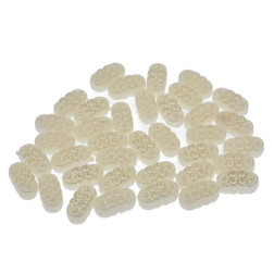 Akrilne osnove perle bele barve rožice 12 g